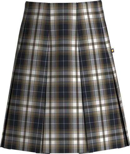 High Waist Box Pleat Skirt