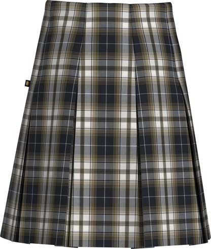 High Waist Box Pleat Skirt