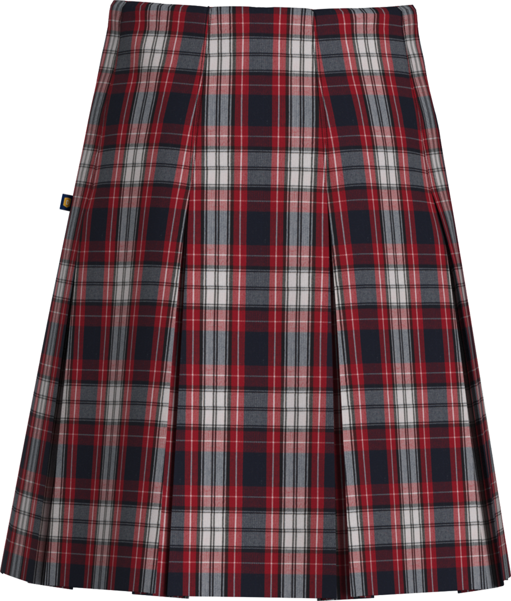 High Waist Box Pleat Skirt