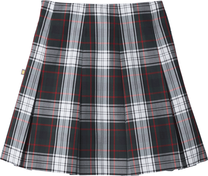 High Waist Box Pleat Skirt