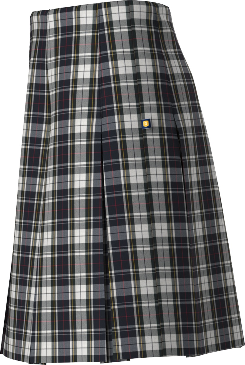 High Waist Box Pleat Skirt