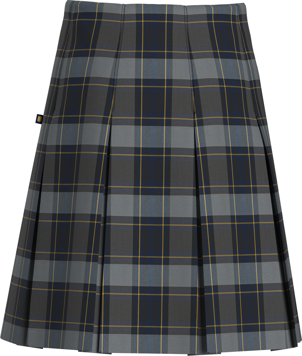 High Waist Box Pleat Skirt