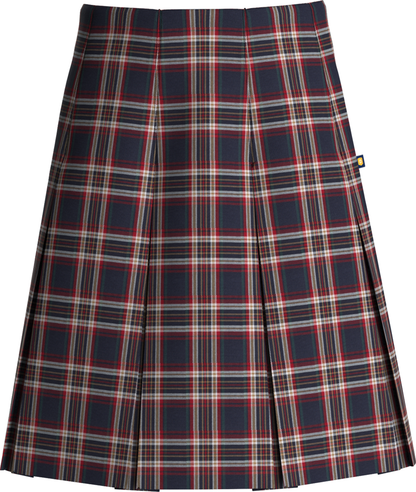 High Waist Box Pleat Skirt