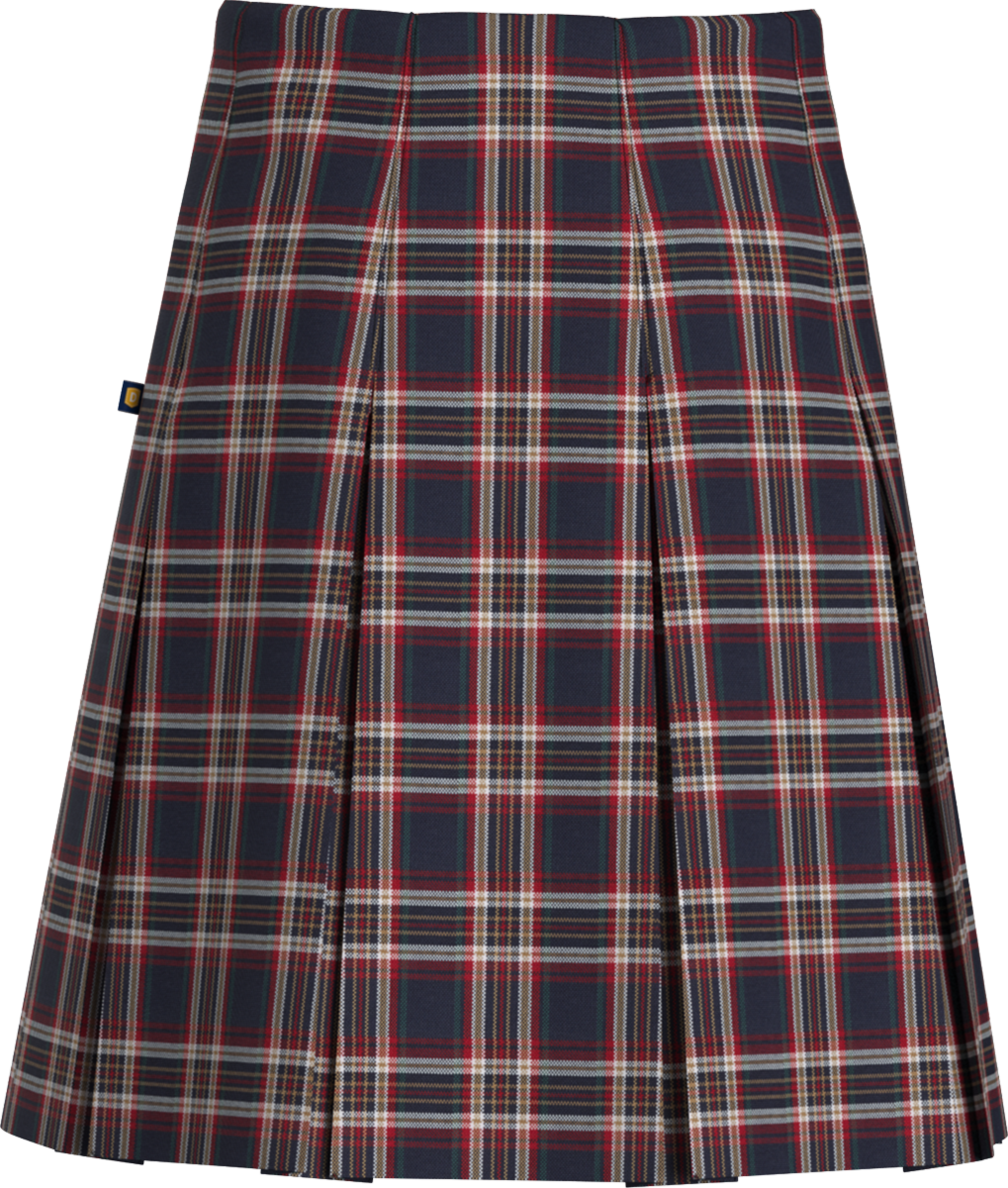 High Waist Box Pleat Skirt