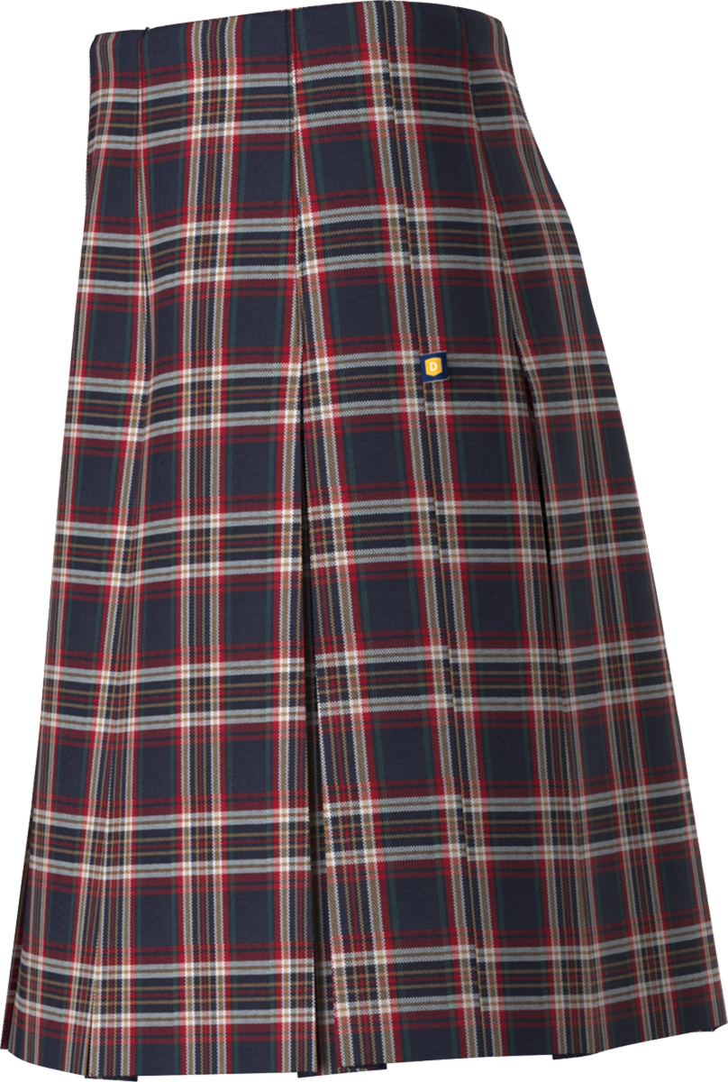 High Waist Box Pleat Skirt