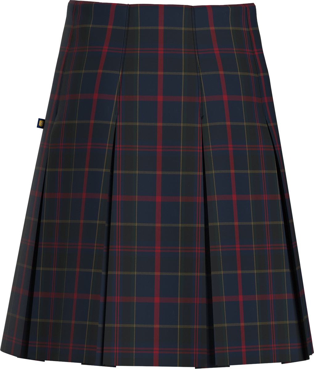 High Waist Box Pleat Skirt