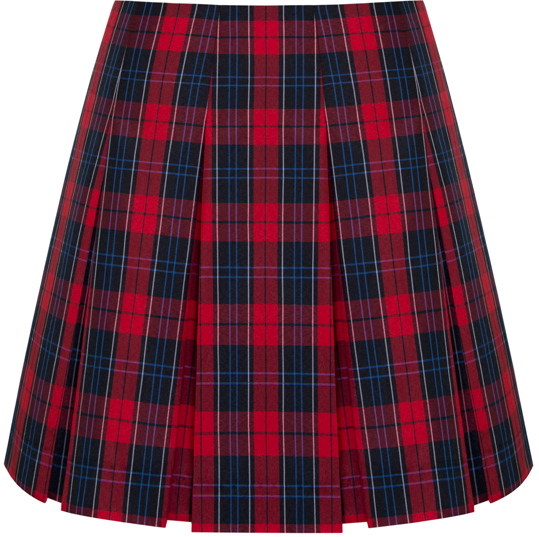 High Waist Box Pleat Skirt