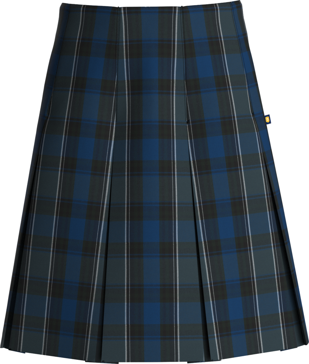 High Waist Box Pleat Skirt