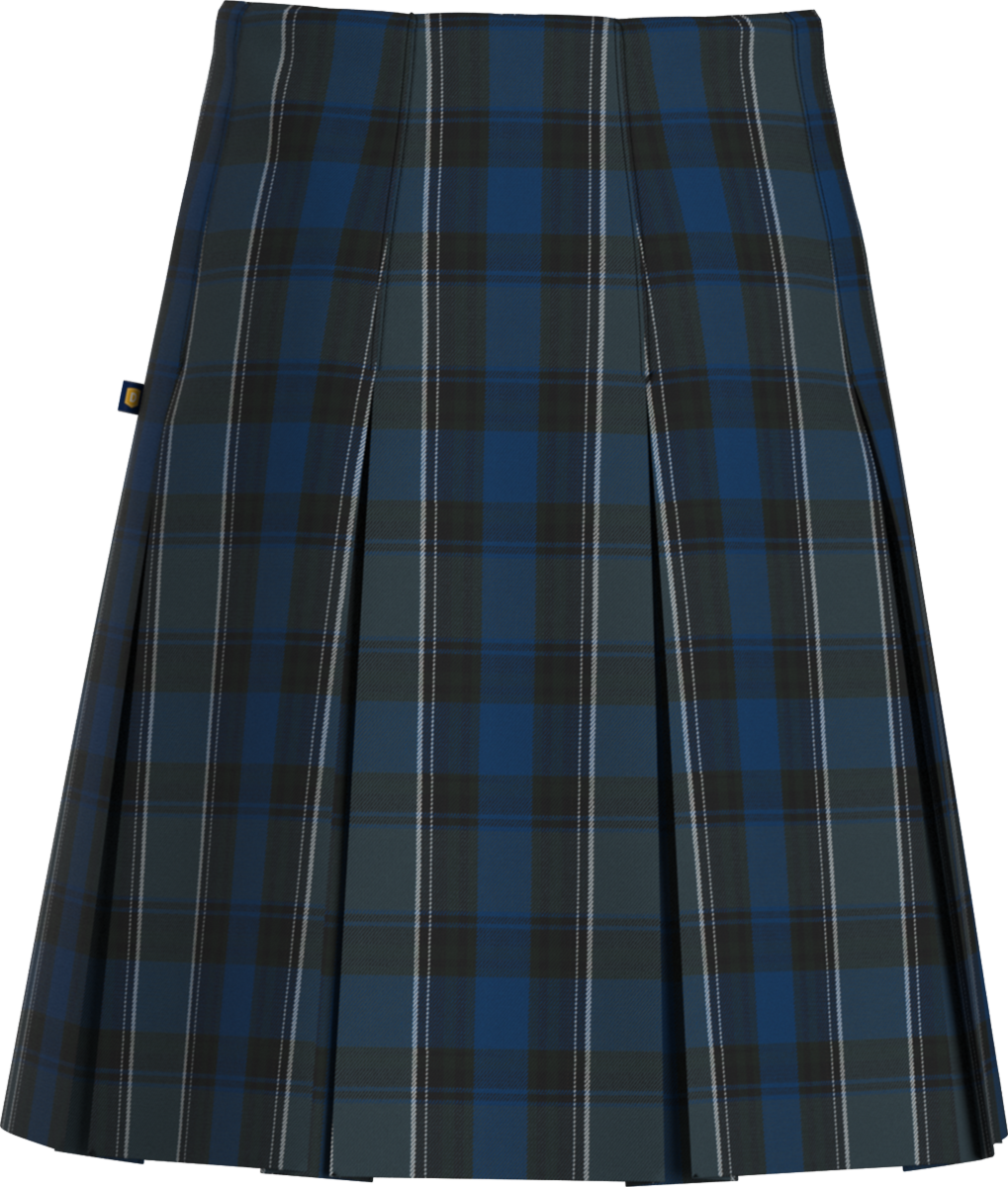 High Waist Box Pleat Skirt