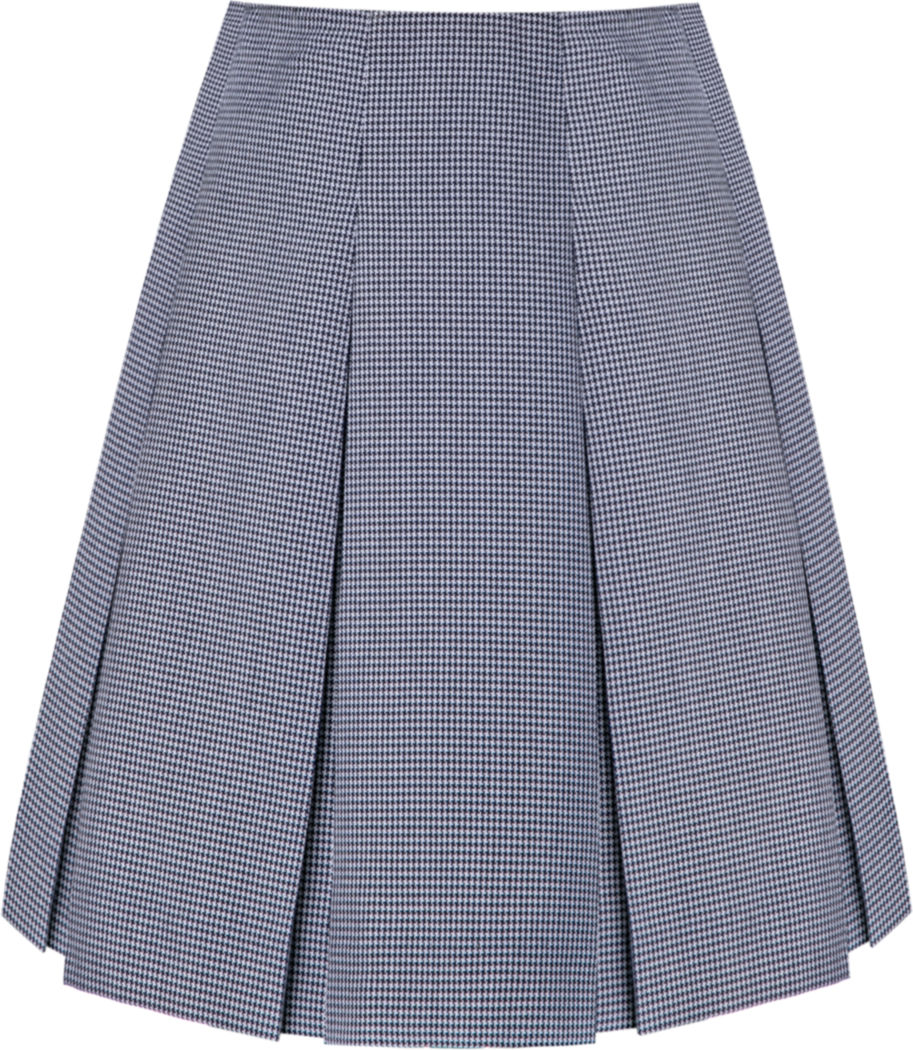 High Waist Box Pleat Skirt