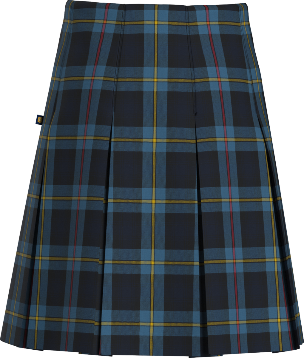 High Waist Box Pleat Skirt