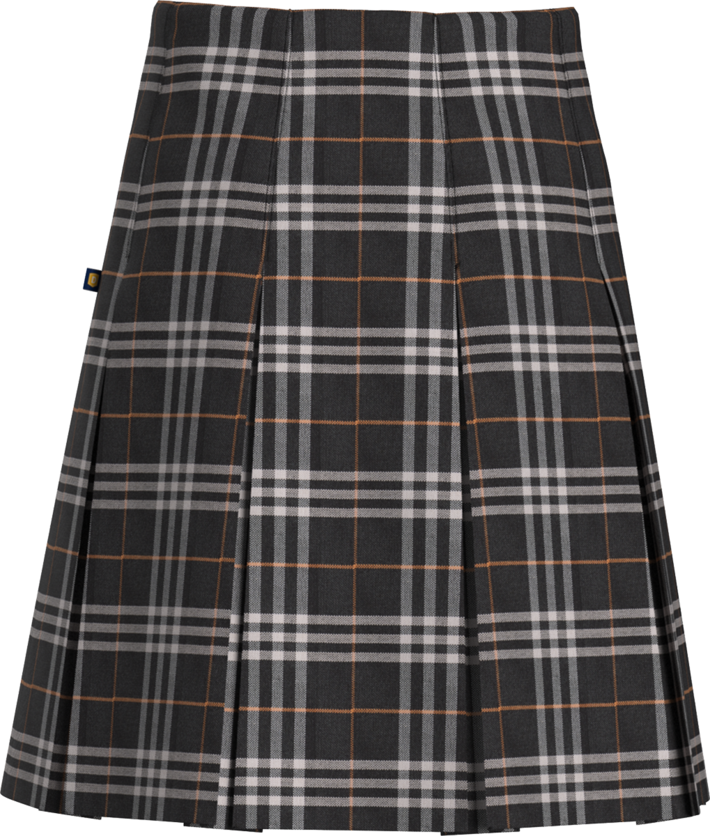 High Waist Box Pleat Skirt