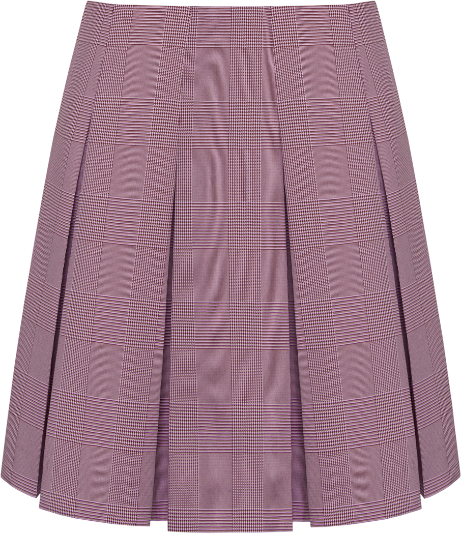 High Waist Box Pleat Skirt