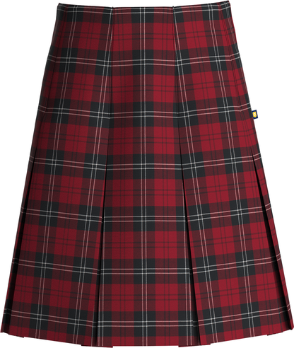 High Waist Box Pleat Skirt