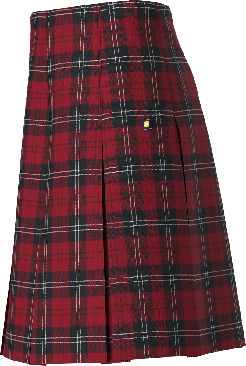 High Waist Box Pleat Skirt