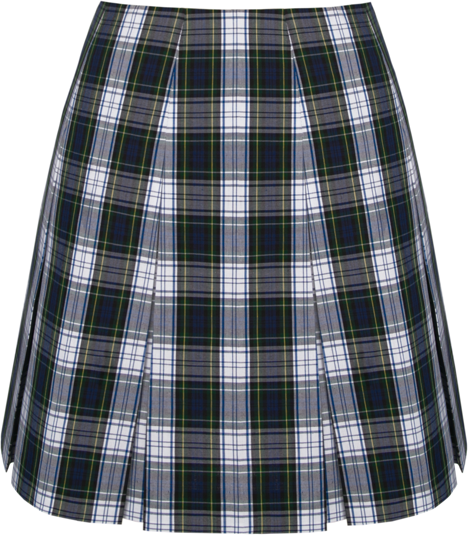 High Waist Box Pleat Skirt