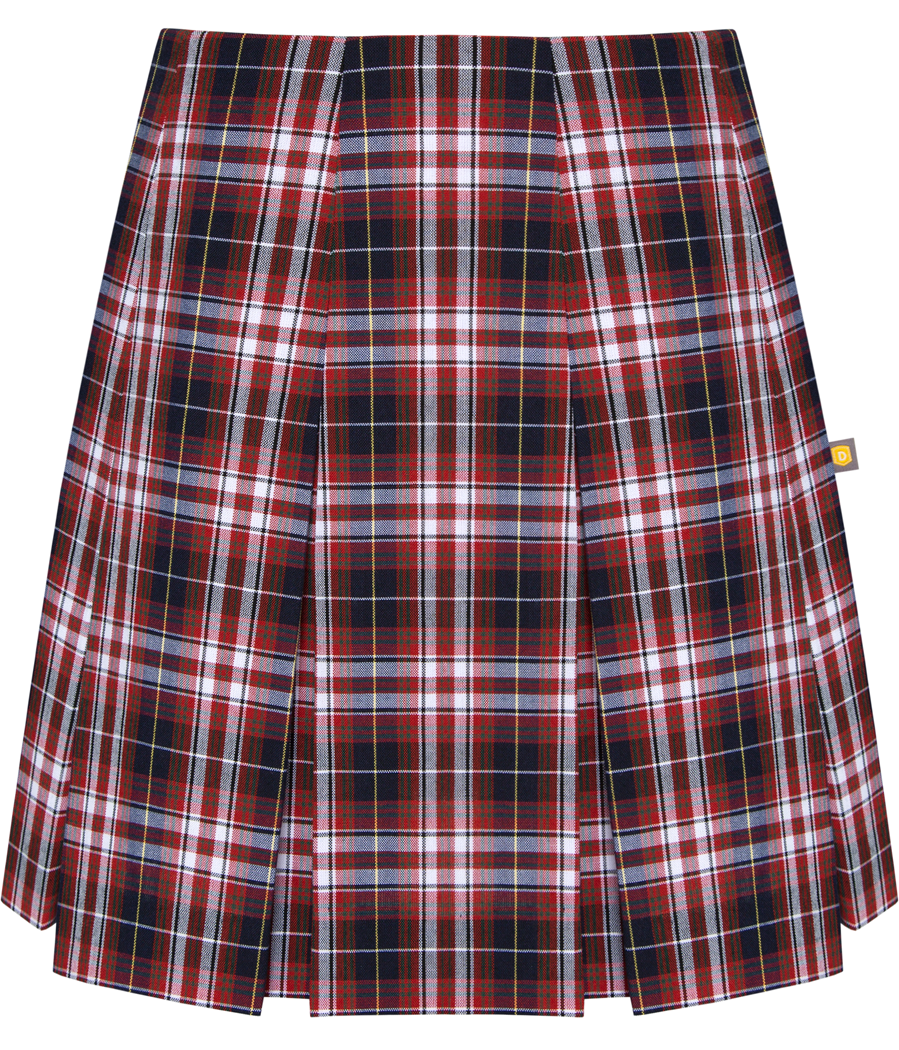 High Waist Box Pleat Skirt