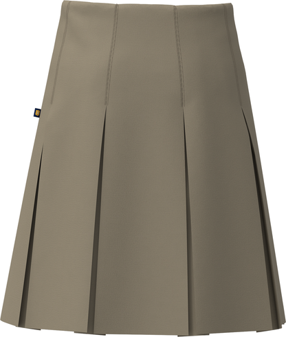 High Waist Box Pleat Skirt