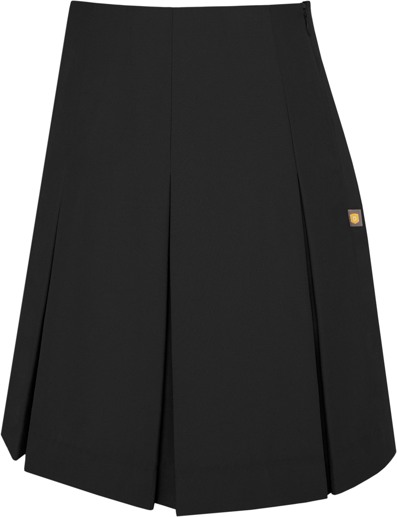 High Waist Box Pleat Skirt