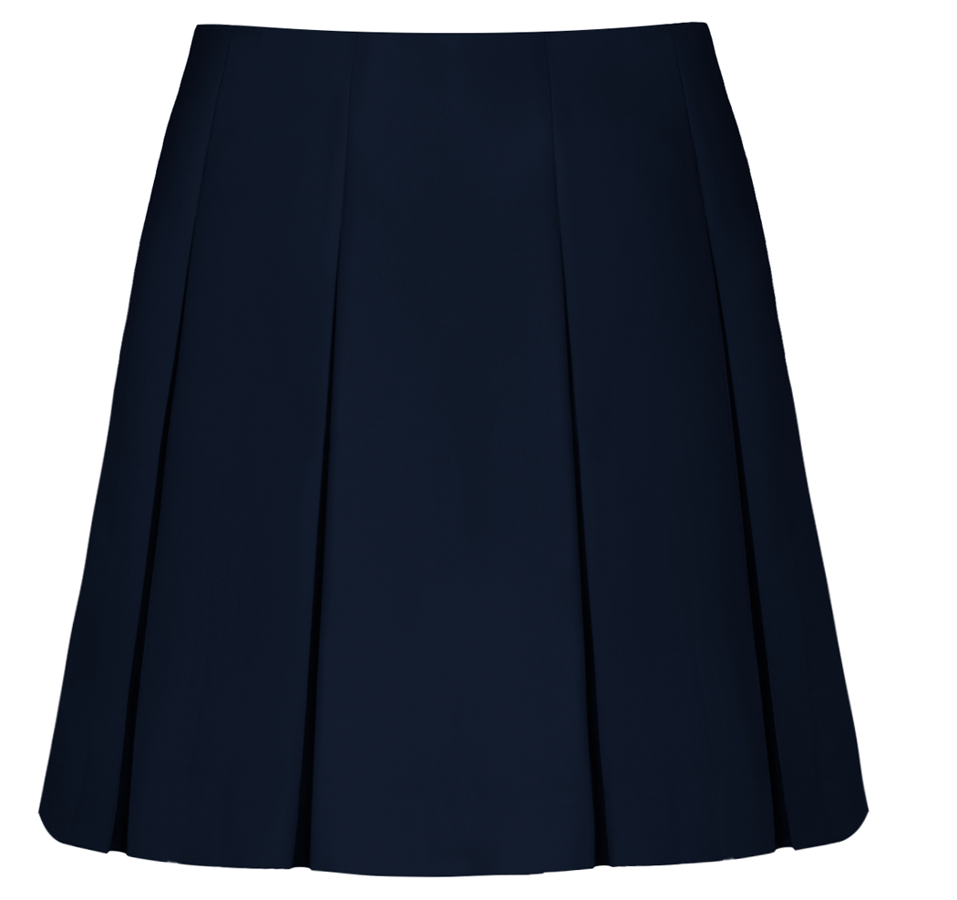 High Waist Box Pleat Skirt