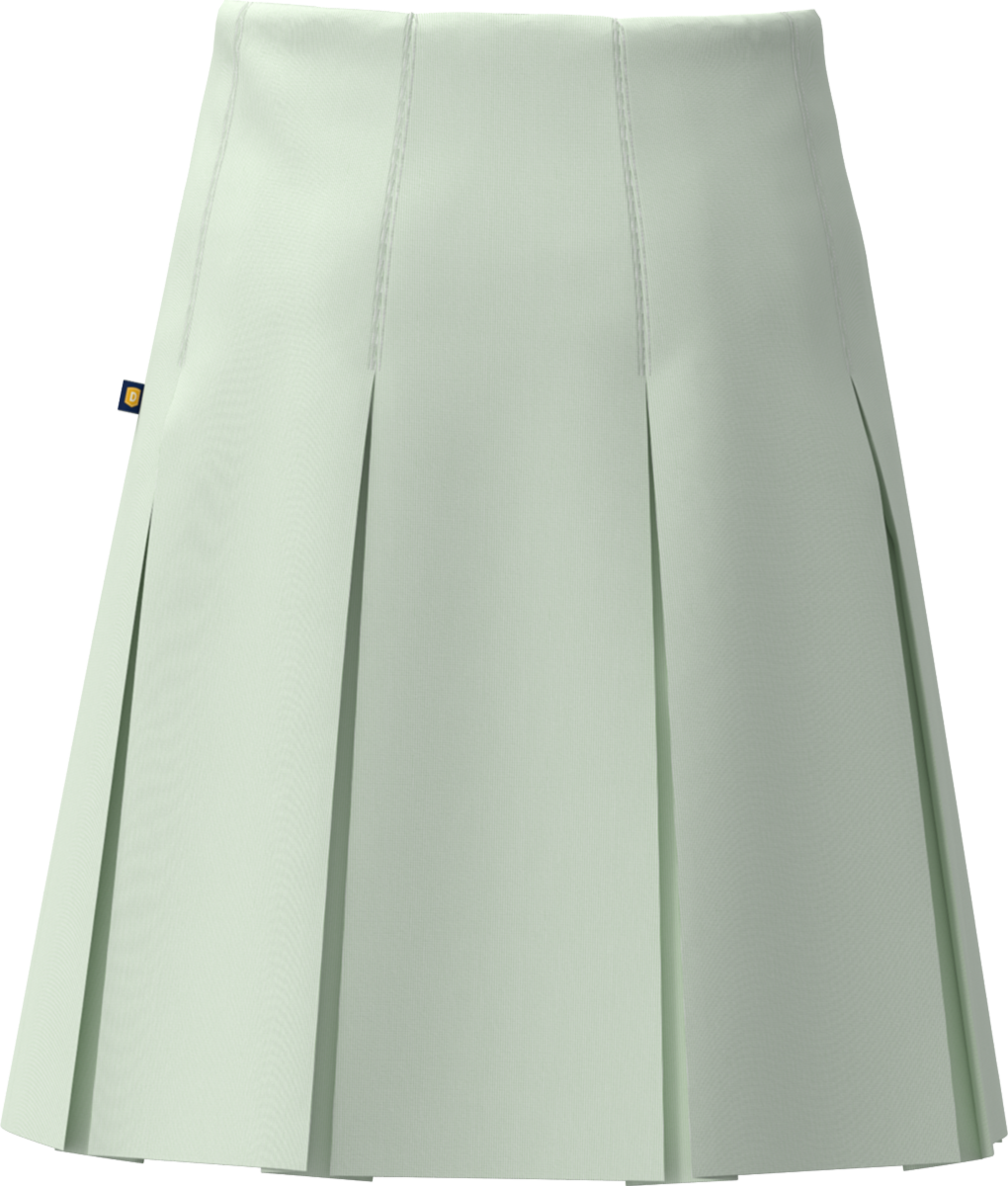 High Waist Box Pleat Skirt