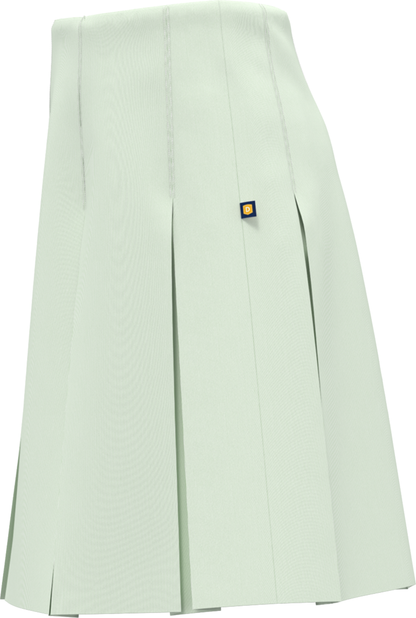 High Waist Box Pleat Skirt