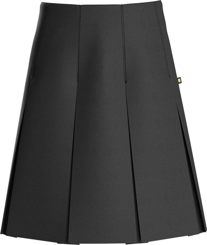 High Waist Box Pleat Skirt