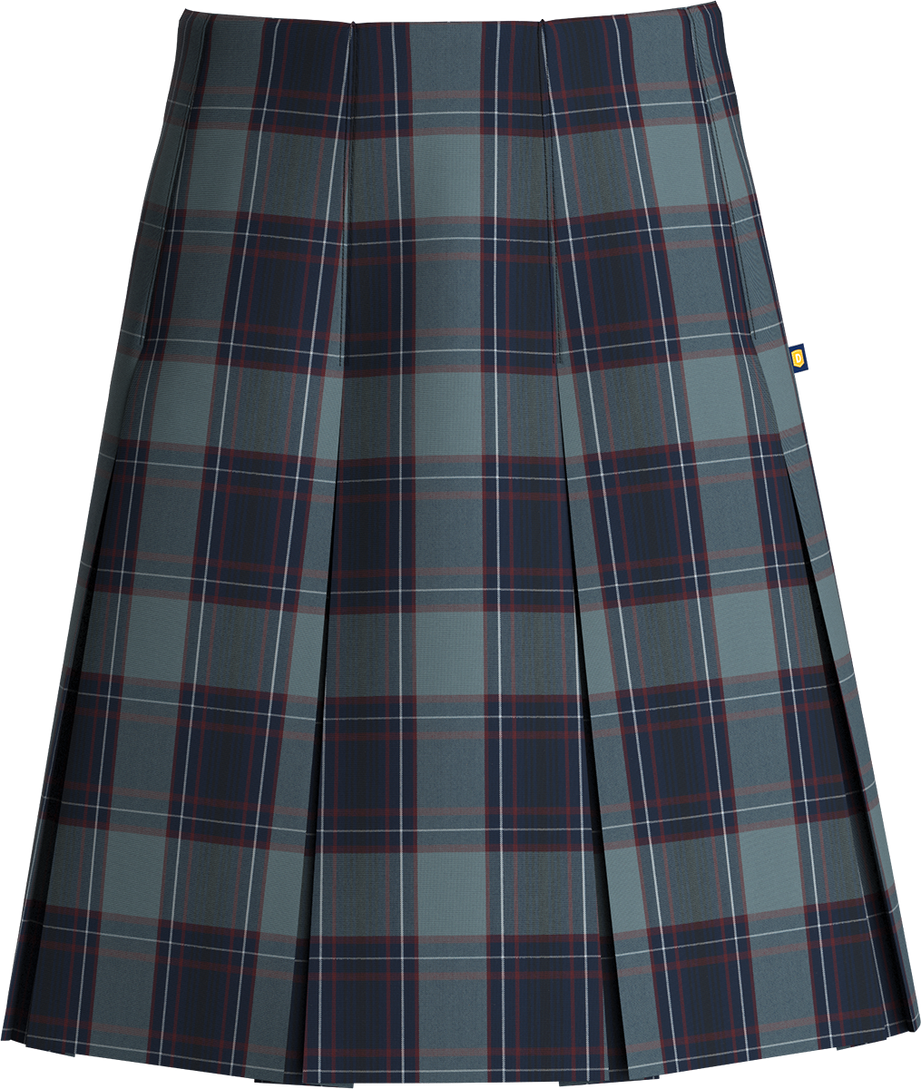 Long High Waist Box Pleat Skirt