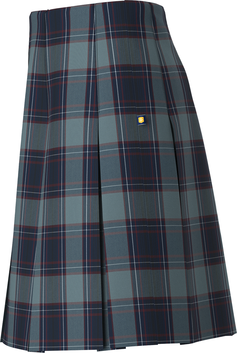 Long High Waist Box Pleat Skirt