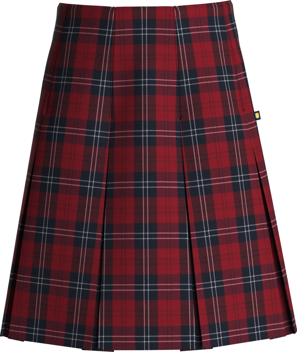 Long High Waist Box Pleat Skirt