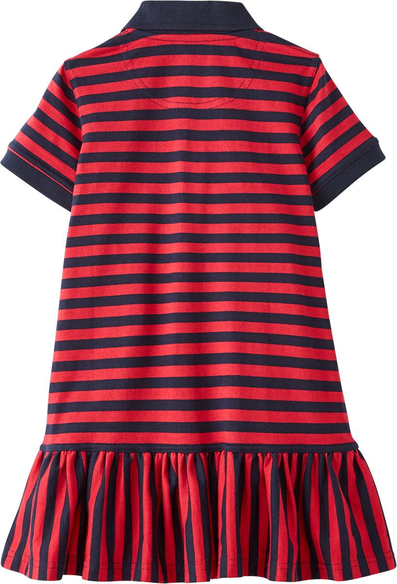 Flounce Jersey Polo Dress