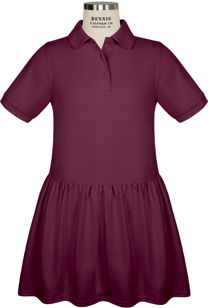 Short Sleeve Jersey Polo Dress