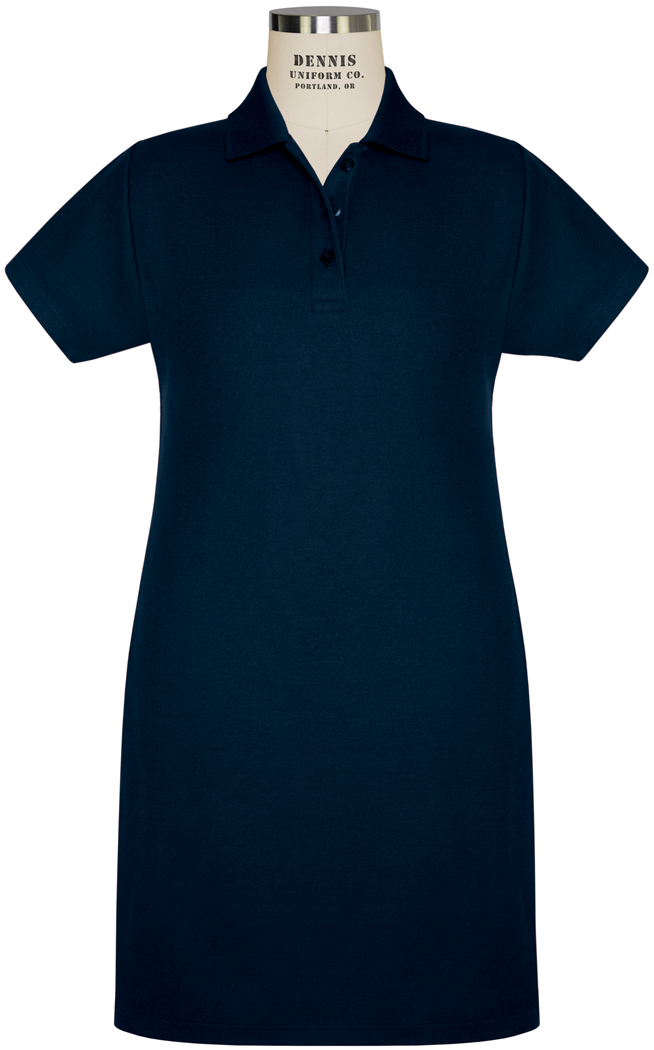 Short Sleeve A-Line Piqué Polo Dress