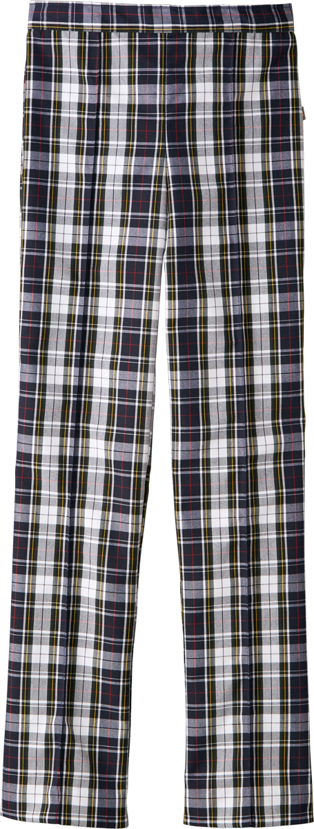 Pull-On Plaid Pants