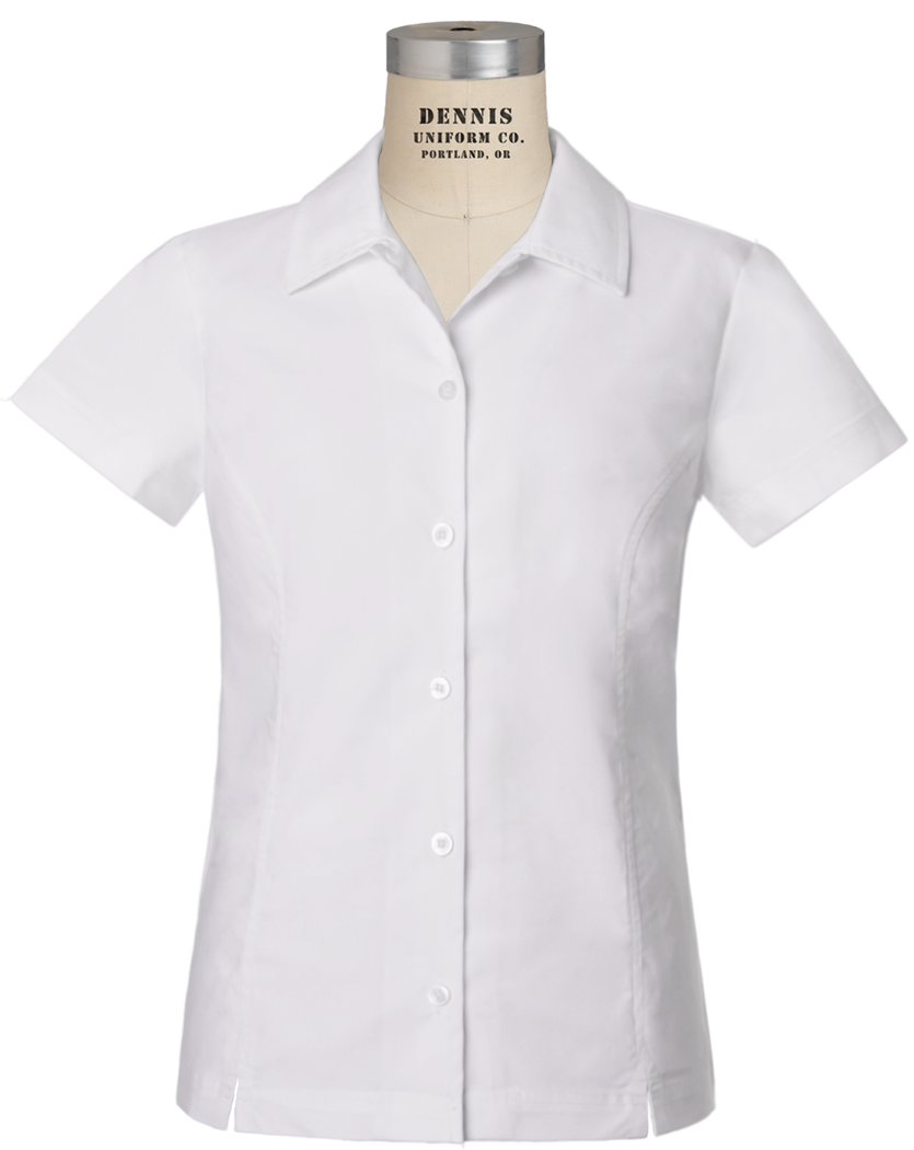 Short Sleeve Convertible Collar Taylor Blouse