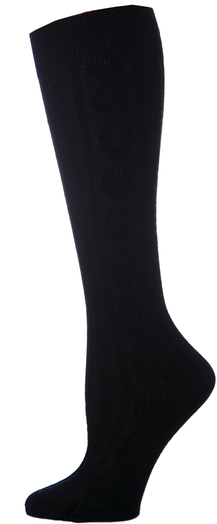 Knee-High Cable Knit Socks