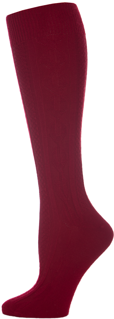 Knee-High Cable Knit Socks