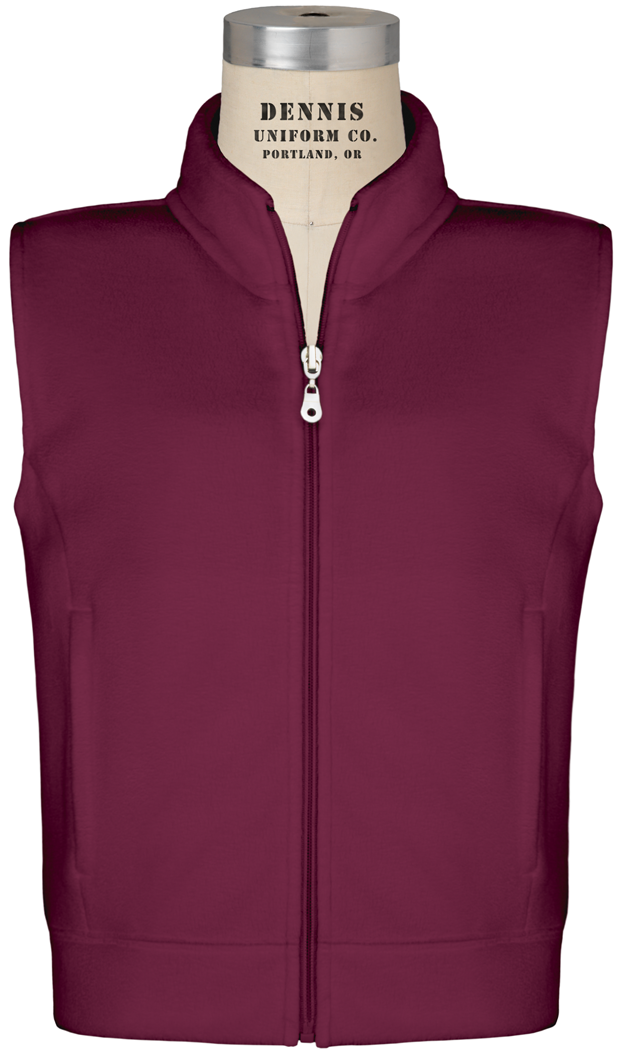 Full Zip Mock Neck Microfleece Vest