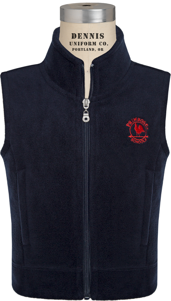 Full Zip Mock Neck Microfleece Vest