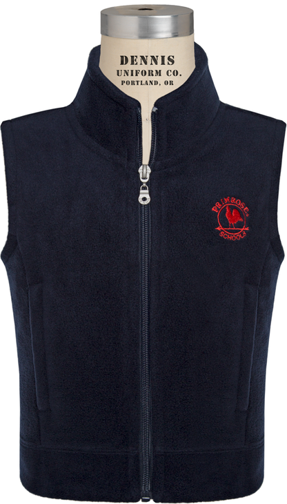 Full Zip Mock Neck Microfleece Vest