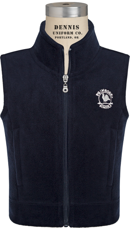 Full Zip Mock Neck Microfleece Vest