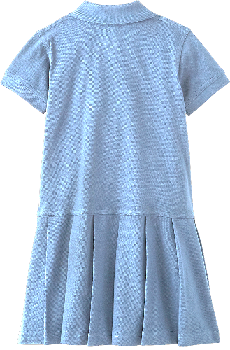 Pleated Piqué Polo Dress