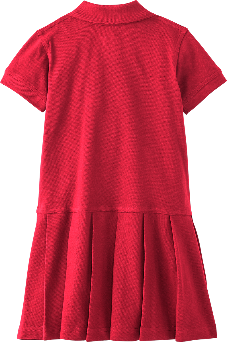 Pleated Piqué Polo Dress