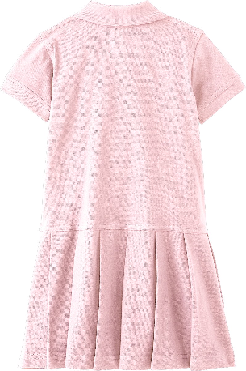 Pleated Piqué Polo Dress