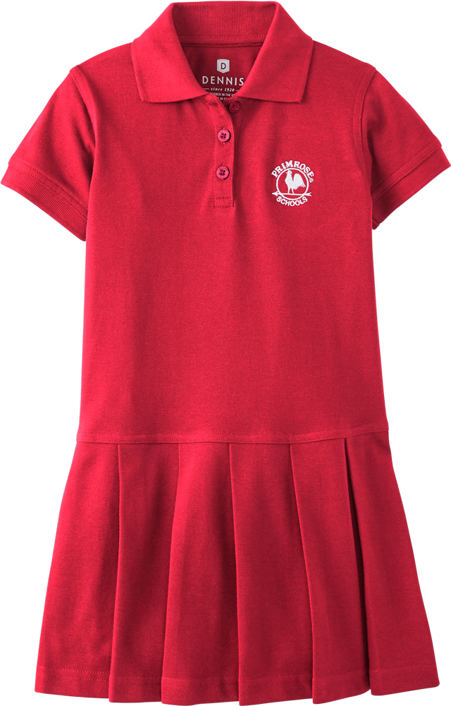 Pleated Piqué Polo Dress