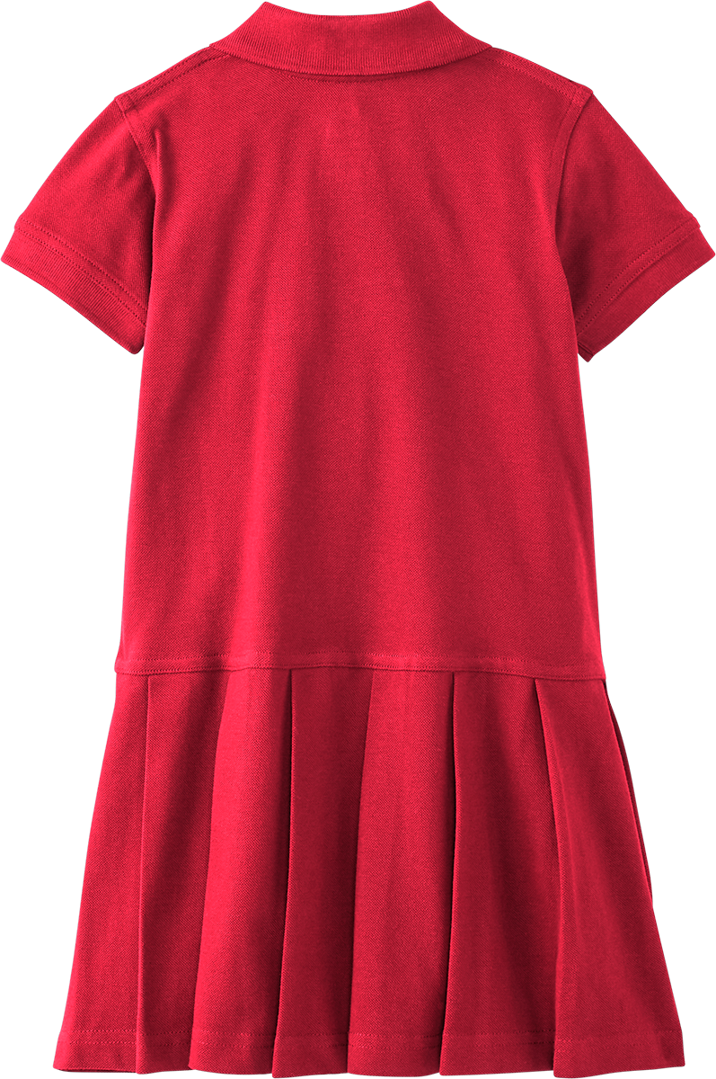 Pleated Piqué Polo Dress