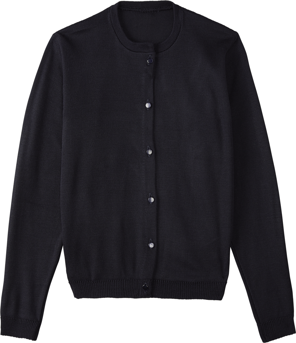 Crew Neck Button Cardigan