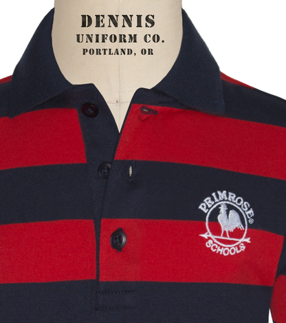 Long Sleeve Striped Jersey Polo