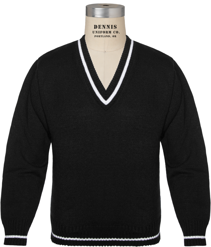 V-Neck w/Trim Pullover Sweater