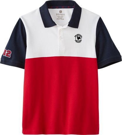 Short Sleeve Color Block Piqué Polo